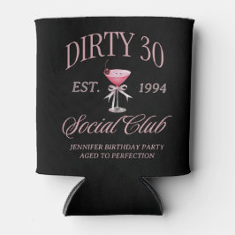 Enfriador De Latas Dirty 30 Coquette Martini & Bow Cumpleaños