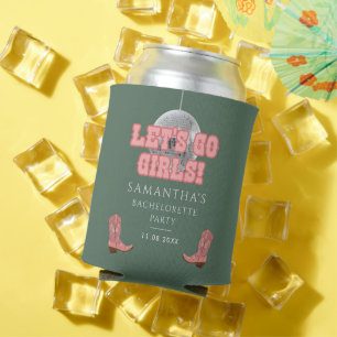 Enfriador De Latas Disco Cowgirl Bachelorette Party Retro