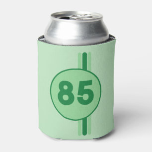 Enfriador De Latas Diseño 85 en verde sobre verde menta con rayas
