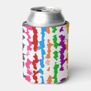 Enfriador De Latas Diseño abstracto irregular colorido blanco