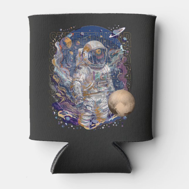 Enfriador De Latas Diseño astronauta (Anverso)