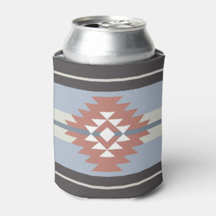Enfriador De Latas Diseño azteca en tonos rosa y azul