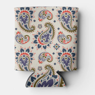 Enfriador De Latas Diseño clásico de patrón paisley sin costura.