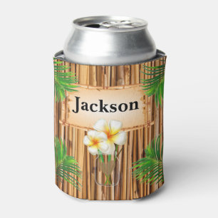 Enfriador De Latas Diseño de Bamboo Tiki