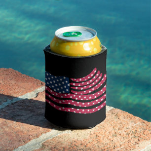 Enfriador De Latas Diseño de bandera roja blanca y azul