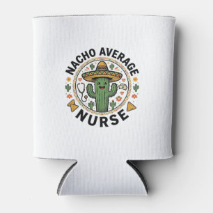 Enfriador De Latas Diseño de camisa de fiesta de cactus de enfermera 