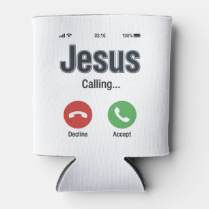 Enfriador De Latas Diseño de camiseta cristiana de pantalla de teléfo