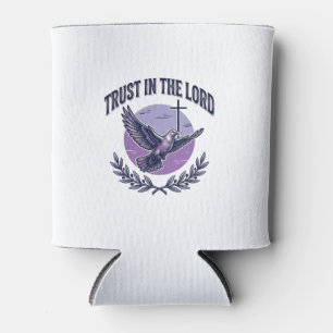 Enfriador De Latas Diseño de camiseta cristiana paloma Confía en el S