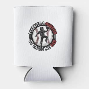 Enfriador De Latas Diseño de camiseta de catcher vintage de monstruo 