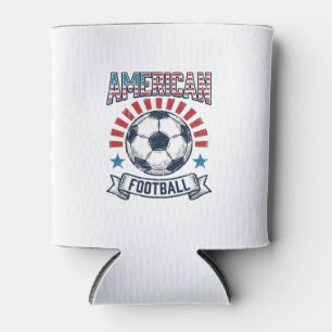 Enfriador De Latas Diseño de camiseta de fútbol americano vintage de