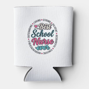 Enfriador De Latas Diseño de camiseta de grabado vintage de enfermera