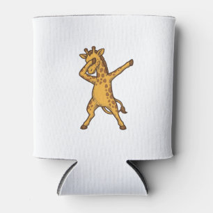 Enfriador De Latas Diseño de camiseta de grabado vintage de jirafa ha