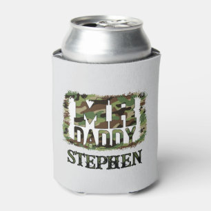 Enfriador De Latas Diseño de camuflaje Mr. Daddy con nombre personali