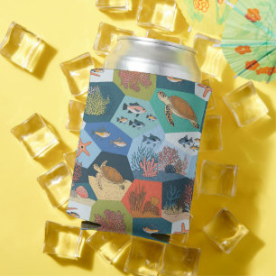 Enfriador De Latas Diseño de conjunto de criaturas submarinas