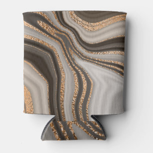 Enfriador De Latas Diseño de cosecha de oro marrón