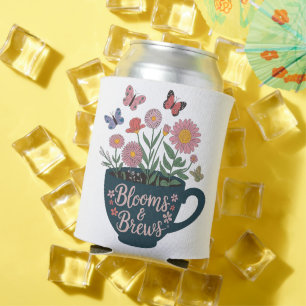 Enfriador De Latas Diseño de flor y flor - Gráfica floral caprichosa