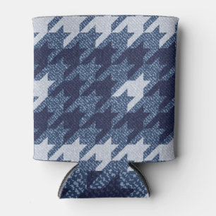 Enfriador De Latas Diseño de fondo de Houndstoth Tartan Jeans