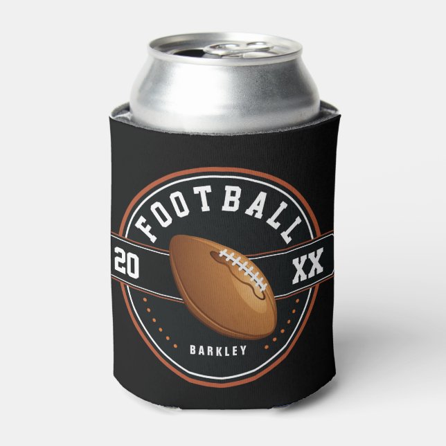 Enfriador De Latas Diseño de fútbol personalizado (Lata Anverso)