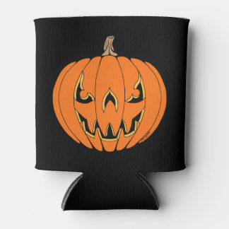 Enfriador De Latas Diseño de Halloween de Jack-o'-Lantern espeluznant