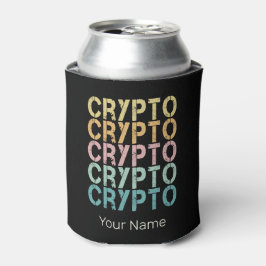 Enfriador De Latas Diseño De Letras De Cripto Retro Para Criptodivisa