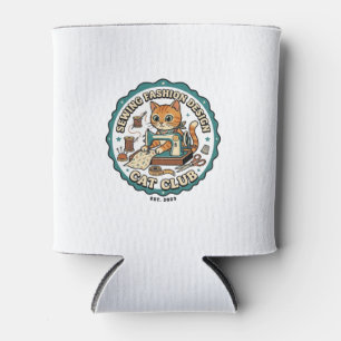Enfriador De Latas Diseño de Moda de Costura Gato Regalo para Amantes