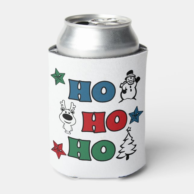 Enfriador De Latas Diseño de Navidades Ho-Ho-Ho (Lata Anverso)