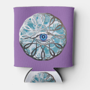 Enfriador De Latas Diseño de ojos místicos cromados