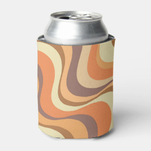 Enfriador De Latas Diseño de ondas retro modernas multicolores