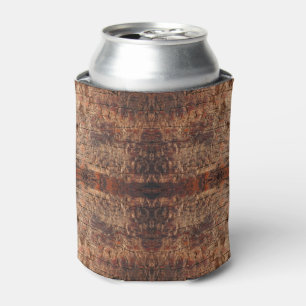 Enfriador De Latas Diseño de Patrón de Foto en Primer Plano de Madera