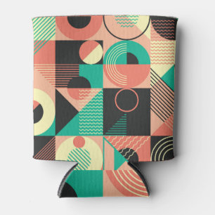 Enfriador De Latas Diseño de patrones geométricos retro