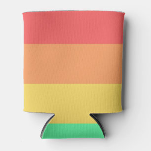 Enfriador De Latas Diseño de rayas de colores de arcoíris pastel