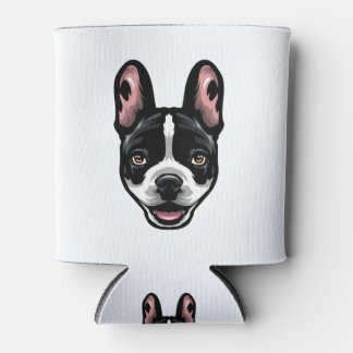 Enfriador De Latas Diseño de retrato de Bulldog francés