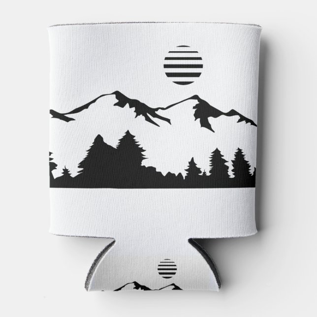 Enfriador De Latas Diseño de Sun de montaña (Anverso)