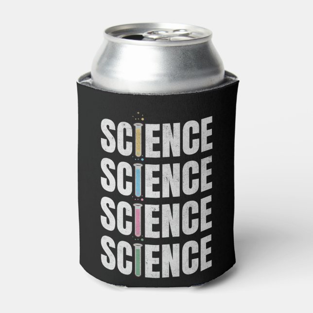 Enfriador De Latas Diseño de texto de ciencia (Lata Anverso)