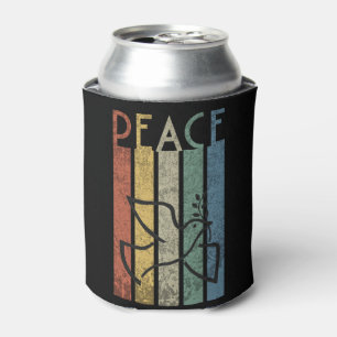 Enfriador De Latas Diseño de texto de paz colorido