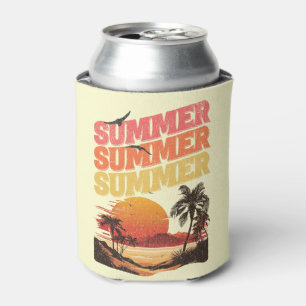 Enfriador De Latas Diseño de texto de verano