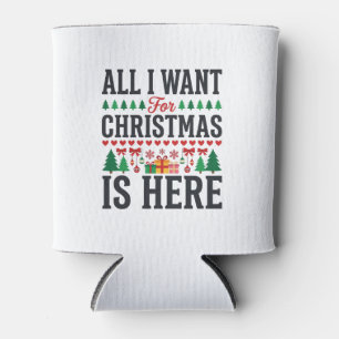 Enfriador De Latas Diseño de tipografía de regalos de Navidad