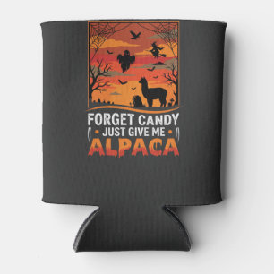 Enfriador De Latas Diseño de vector de alpaca espeluznante de Hallowe