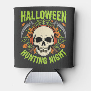 Enfriador De Latas Diseño de vector de calavera de guadaña de noche d