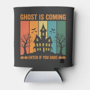 Enfriador De Latas Diseño de vector de Halloween de casa embrujada po