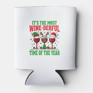 Enfriador De Latas Diseño de vino tinto navideño maravilloso