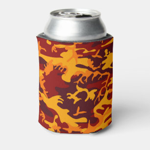 Enfriador De Latas Diseño del camuflaje en tonos del otoño
