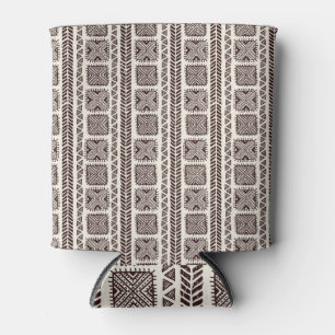 Enfriador De Latas Diseño del patrón tribal étnico sin foco