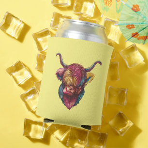 Enfriador De Latas Diseño Divertido de Cabeza de Vaca de las Tierras 