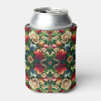 Enfriador De Latas Diseño floral de vidrio templado