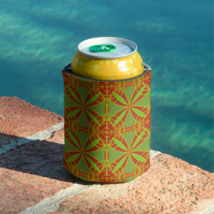 Enfriador De Latas Diseño geométrico abstracto de colores de otoño