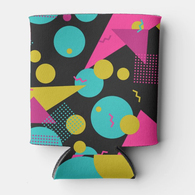 Enfriador De Latas Diseño geométrico Memphis de la década de los 80 (Anverso)