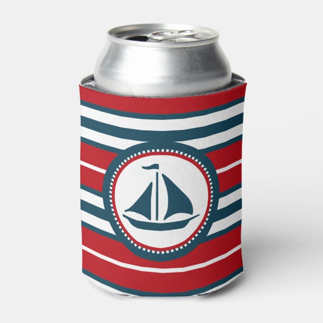 Enfriador De Latas Diseño náutico (Lata Anverso)