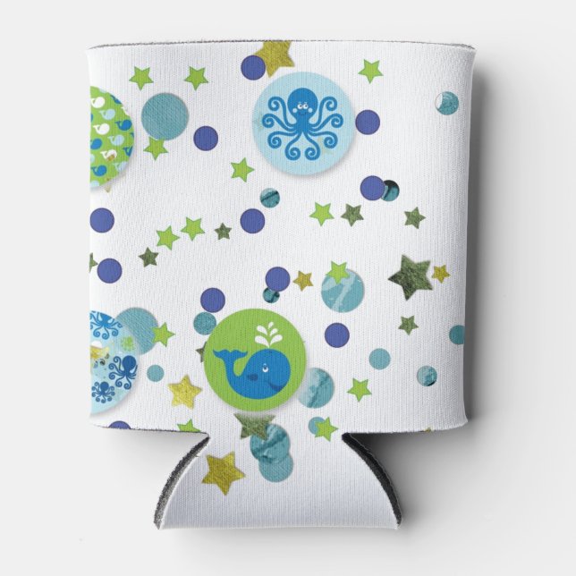 Enfriador De Latas Diseño oceánico (Anverso)