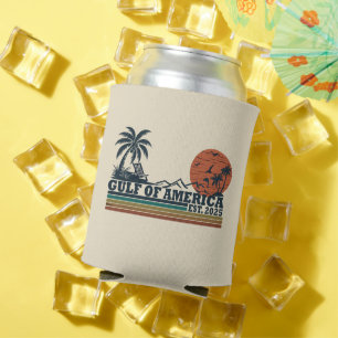 Enfriador De Latas Diseño patriótico vintage del Golfo de América